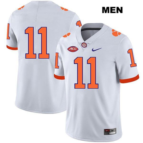Men's Clemson Tigers #11 Isaiah Simmons Stitched White Legend Authentic Nike No Name NCAA College Football Jersey RVP6346WB